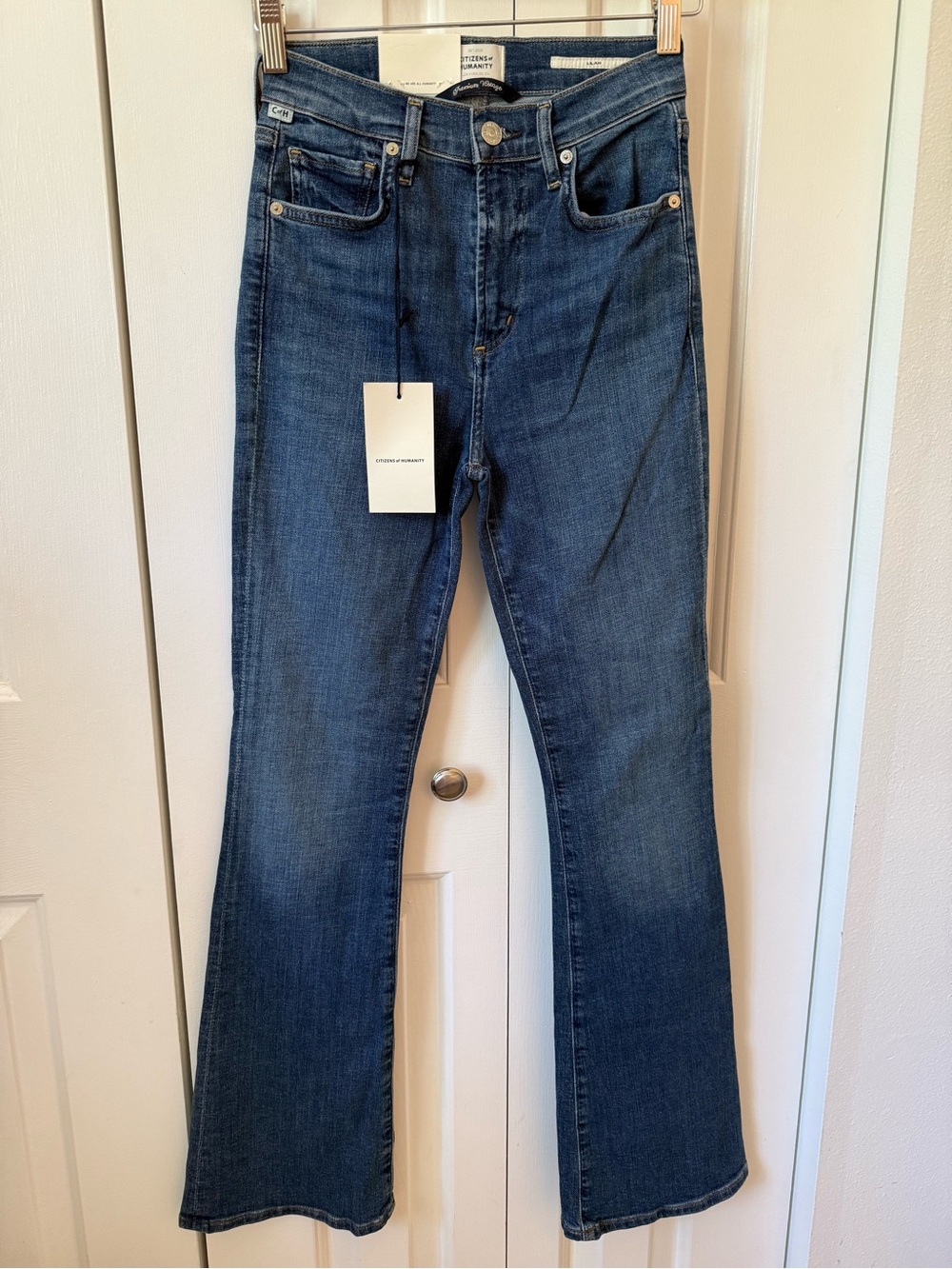 Citizens Of Humanity Dark Blue Wide Leg Jeans